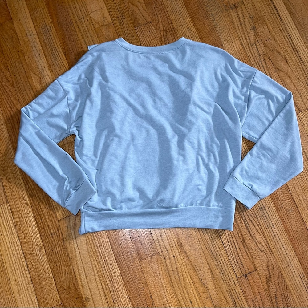 Light Blue Ruffle Shirt - Picture 2 of 5